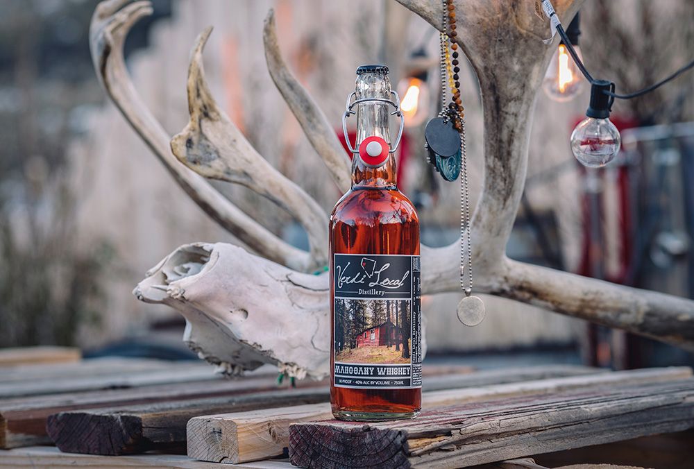 Verdi Local Distillery Mahogany Whiskey bottle product photography