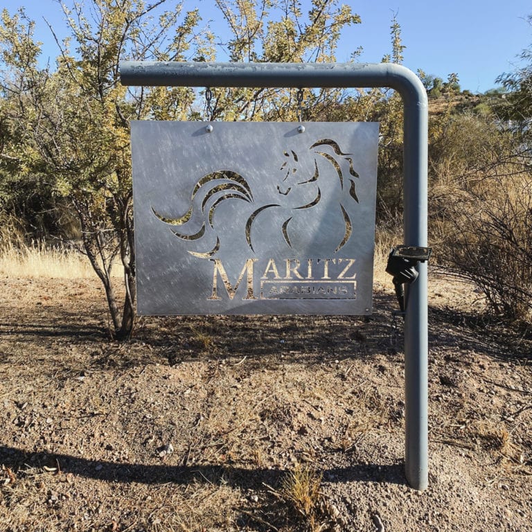 Maritz Arabians Sign - Aluminum