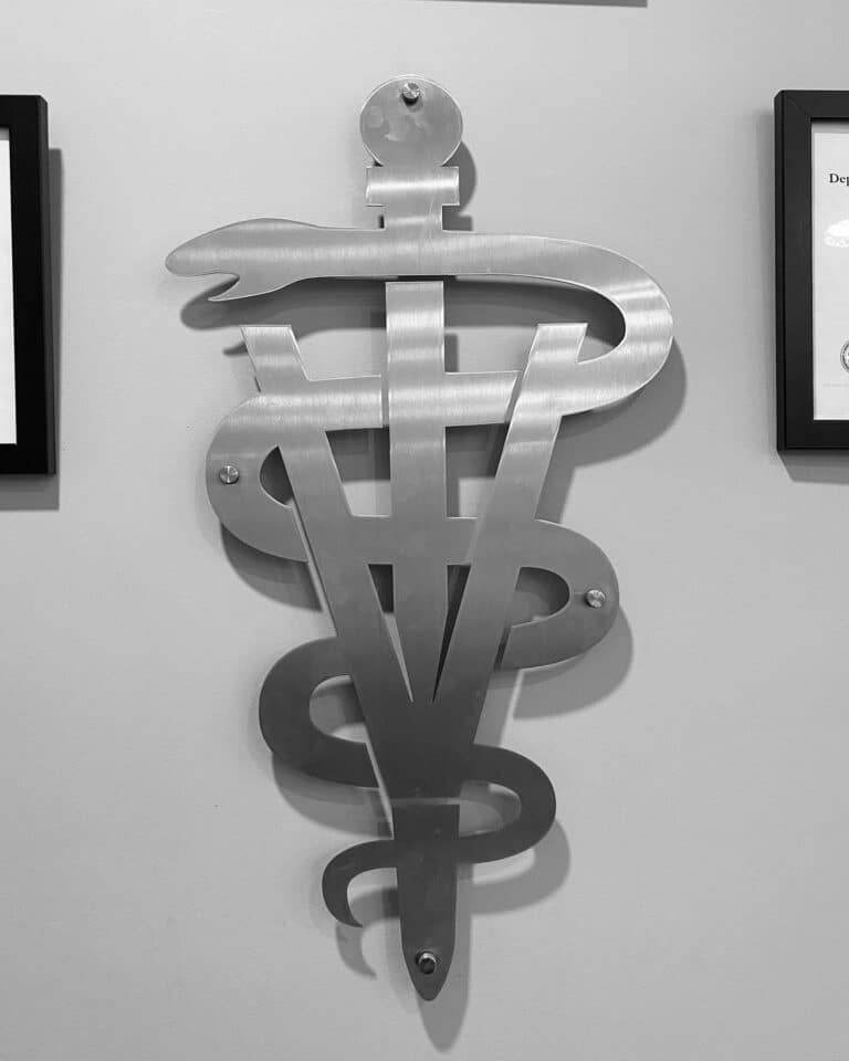 Veterinary Sign - Stainless Steel